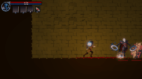 Gameplay GIF showcasing a six-shooter weapon
